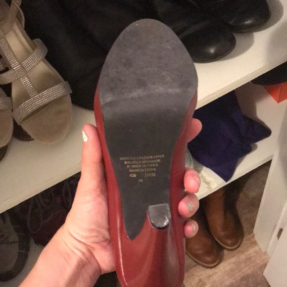 Red peep toe leather hills that are red hott! - Picture 5 of 5